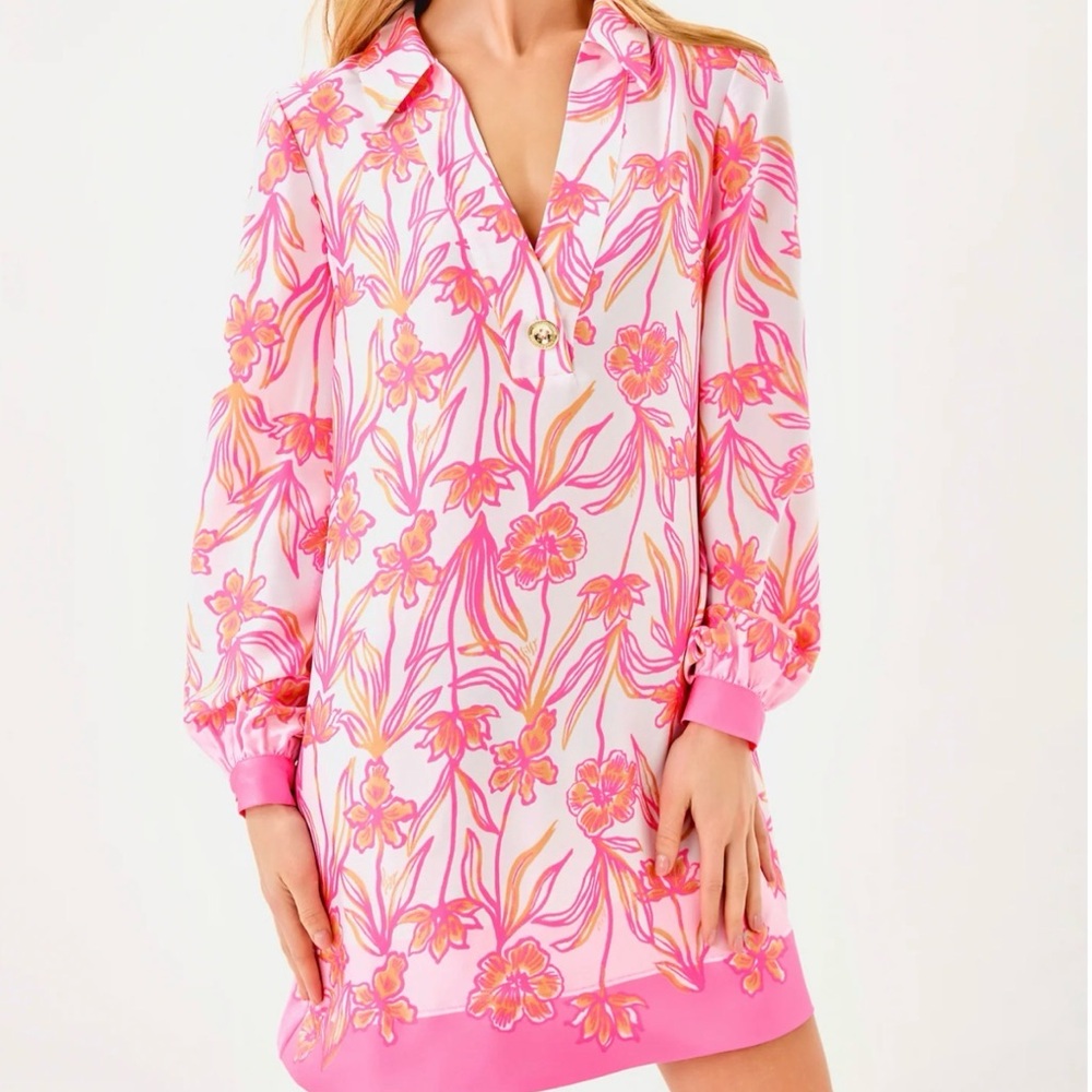 Lilly Pulitzer Iralanne long sleeve popover dress
